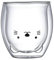 URMAGIC Cute Mugs Coffee Mug Cat Tea Cup, Double Wall Insulated Glass Mugs,250ml Cat/Duck Pattern Clear Espresso Mug,Double-Layer Clear Glass Cup,Milk Cup,Gift for Couple(2 Pcs Coffee Mugs)