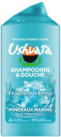 Ushuaïa Homme Shampooing Douche Minéraux Marins, 300ml