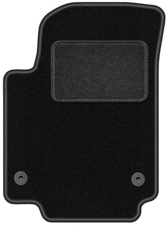 Velours-Fahrermatte passend für Volkswagen Up! 2011-, Schwarz, LUX | passend für Schrägheck; Velours-Teppich (Polypropylen), ca. 6,5 mm; rutschfest, runde Befestigungen (Typ AV2)