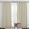 PONY DANCE Double Rideau Occultant à Oeillets Anti Froid Chaleur Salon de Fenêtre, Tissu Polyester Tombé Lourd Uni pour Décoration, L200 X H210 cm, Beige Clair, 2 Pcs