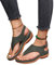 ticticlily Sandales Femmes Été Plateforme Tongs Chaussures Compensées Rétro à Plats Claquettes Nu Pieds Semelle Confortable Bout Ouvert pour Filles Plage A Armée Verte 38 EU