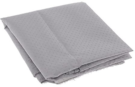 zalati Gummibehandelter Stoff, 150 cm, rutschfeste Punkte für DIY-Teppich, Tischdecken, Dekoration, Grau, 91 cm