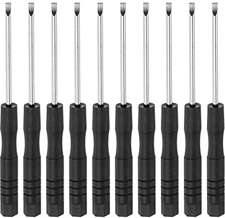 sourcing map Mini Slotted Screwdriver, 2.0mm Flat Head for Watch Eyeglasses Electronics Repair, 10 Pcs
