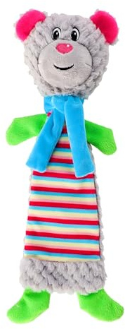 Dingo Plüsch Hundespielzeug Bär – Yoko 36 cm Geschenk für einen Hund Weihnachten Spielzeug mit einem Quietscher Spiel mit Hund 17477