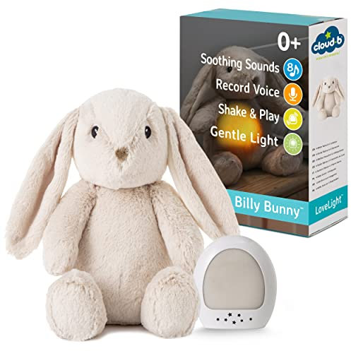 Cloud.b LoveLight™ Buddies - Billy der Hase | Beruhigende Klänge | Sprachaufnahme | Shake & Play | Sanftes Licht