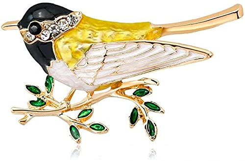 1 broche adorable en forme d'oiseau - Accessoire de décoration (A) - Taille M et autres pierres précieuses, Medium, Autres pierres précieuses