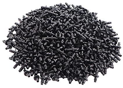 100 accesorios de acoplamiento de púas de riego por goteo para accesorios de sistema de riego por goteo de tubo de 4 mm/7 mm