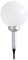 etc-shop Solarlampen für Außen Kugel Gartenleuchten Erdspieß Kugelleuchte Solar LED Solarkugel für den Garten, weiß Silber, LED warmweiß, Durchmesser:15 cm