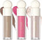 Erinde Liquid Highlighter Makeup, Face Highlighter Bronzer Makeup Stick, Natural Glossy Finish, Lightweight Blendable Silky Smooth Cream Face Illuminator Makeup, Cruelty-Free #02