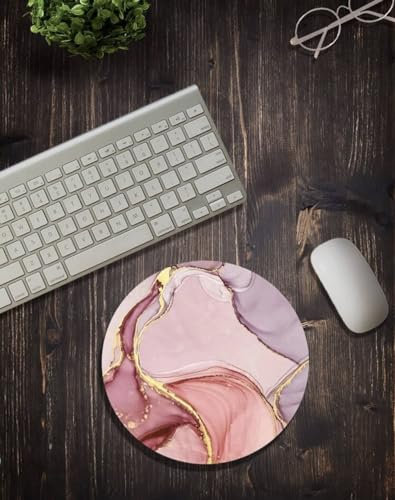 HealthyMoov Tapis de Souris Bureau Ergonomique avec Repose Poignet en Gel et Silicone Doux - Confortable et Anti-dérapant. (MARBRE Nacre)