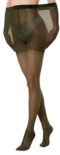 Gi&Gi Super Taille Plus Collants voilés pour femme, 40 deniers, collants grande taille, couleur nue transparente, vert foncé, XL-XXL Plus