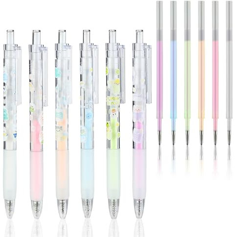 Jeffdad Lot de 6 bâtons de colle à séchage rapide - Adorables bâtons de colle liquide avec 6 recharges - À séchage rapide - Pour bricolage et scrapbooking