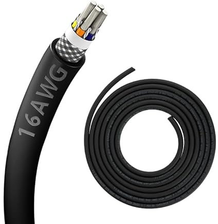 16AWG 1.5mm² Geschirmter Ketten-CNC-Draht 3,65 Meter (12FT) UL2464 Verzinnter Kupferkern Extrem Flexibler 16Gauge 4Kern-Elektrischer Draht für Router-Maschine, Spindel, Roboterarm