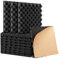 Aliaga 12 Pack Self Adhesive Sound Proof Foam Panels, High Density Soundproof Wall Panels Egg Box Sound Panels - 1X12X12Inch