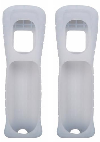budiniao Mando inalámbrico ergonómico para Wii Play, Mando a Distancia de Gel de sílice, Compatible con Mando a Distancia Wii, Blanco