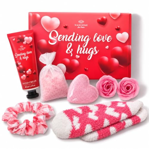 Cadeau de fête des mères – Coffret cadeau spa de luxe pour femme, essentiels pour le bain et le corps – Aromathérapie, bombes de bain et produits de soin – Kit bien-être et soins personnels