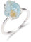 Minimalistischer Damenring mit natürlichem echtem Aquamarin Rohstein Ring 925 Sterling Silber Verlobungsring Antik Boho Versprechensring RR20-6