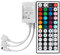 ENQIMAOYI Telecomando a 44 tasti con luci LED, doppie uscite, 4 pin, 2 porte RGB, telecomando wireless IR per strisce luminose a LED 3528 5050