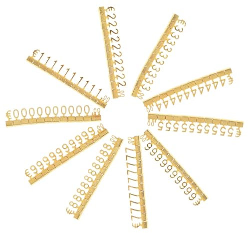 JEWEDECO 10st Preisschild Aus Metall Würfel Schmuckanhänger Für Die Preisgestaltung Verkaufspreis-ausstellungsstand Preisschilder Für Kunsthandwerk Preisschilder Stehen Golden Legierung