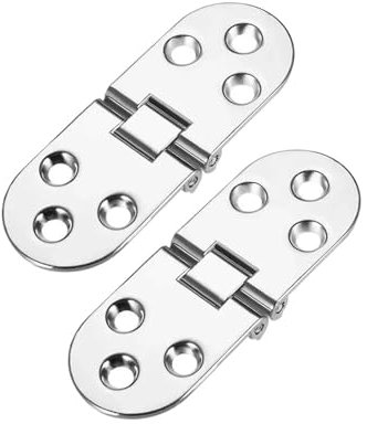 BSAXITHZB 2 Piezas de Mesa Plegable, 2 Piezas de bisagra de aleación de Zinc Brillante, Adecuada for Mesa abatible, Puerta de gabinete, Muebles, bisagra abatible, bisagra Invisible
