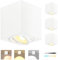 GeyouLux 4x 3CCT LED Aufbauspot Eckig Weiß, Ø80x84mm Deckenspots inkl. 5W Dimmbar LED Modul Aufbaustrahler 30° schwenkbar Aluminium Deckenleuchte 230V, Aufbauleuchte, Aufputz Deckenstrahler