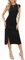 Newshows Womens Summer Dress Bodycon Casual Ruched Midi Dresses Cap Sleeve Slit Tight Pencil T-Shirt Dress Black,XL