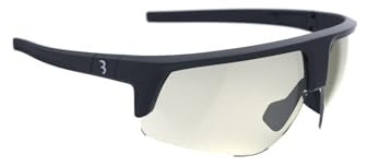 BBB Cycling Fahrradbrille Photochrome Sportbrille Photochrome Radsport-Sonnenbrille Herren und Damen 100% UV-Schutz Gravelbike Rennrad & MTB Comet PH Matt Schwarz BSG-75PH
