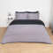 OHS King Size Duvet 10.5 Tog Coverless Duvet, Reversible Soft Warm Microfibre Fabric Comfortable For All Season Washable Bedding Set with Pillowcases, Black/Grey