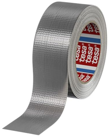 Tesa 60462 Duct Tape - Cinta Americana Reforzada Extra Fuerte para Reparaciones, Fijación, Embalaje, Sellado, Emergencias, Todos los Usos - Para Interior y Exterior - 50 mm x 50 m (Gris)