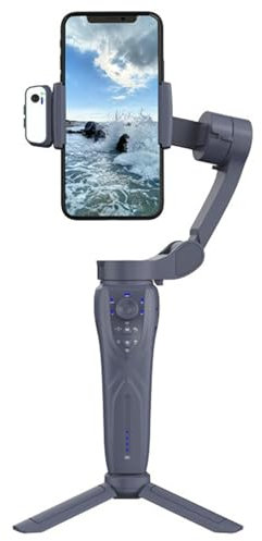 Jaqperd F12 Stabilizzatore per Smartphone con Giunto Cardanico Portatile a 3 per Cellulare Selfie Stick per Registrazione Video Vlog Anti-Vibrazione del Telefono