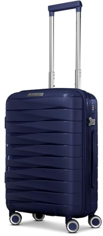 Franky Kabinen-Koffer für Damen und Herren | Kleiner Cabin-Trolley 36 x 20 x 55 cm aus hochwertigem, leichtem Polypropylen Material | Erweiterbar & TSA-Schloss| London Serie