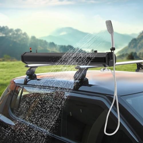 Tragbare Solardusche Fürs Camping, 4,8/5,3/7,9 Gal Selbstdruckbeaufschlagter Wassertank Für Campingdusche, Dachgepäckträgerdusche, Wassertank Für Außenbereich Auf Dem Dachgepäckträger 20L/5.3Gallon