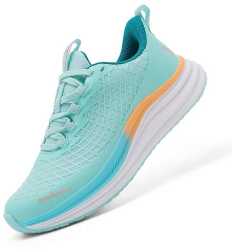 Women's Orthopedic Outdoor Walking Shoes: Arch Support Orthotic Flat Feet Plantar Fasciitis Hammer Toes Running Shoes, Business Camping Driving Leisure Camping Gym Slip On Sneakers Mint Size 8