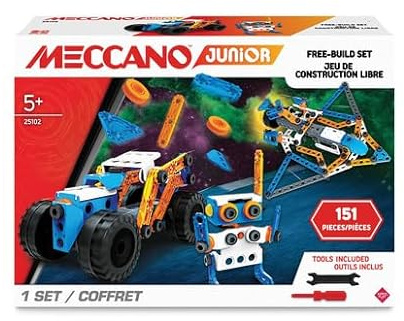MECCANO Junior Free-Build Set Construction Set For Children From 5 Years STEM Toys For Kids Construction Toy Gift Build It DYI Kid Free Building Boys And Girls