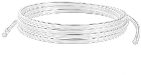 PVC Clear Plastic Tube Pipe, 6mm ID x 8mm OD,3 Meter Transparent Vinyl Hose, Food Grade Plastic Flexible Pipe for Water, Oil, Air Transfer, Brewing, Industrial Use, Drain, Siphon, Pumps, Filters