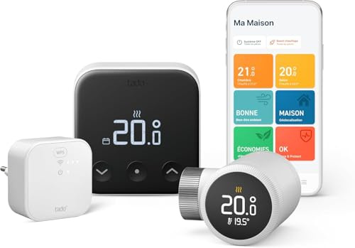 tado° Termostato Intelligente X - Starter Kit con Bridge X | Termostato Cablato, controllo del riscaldamento per app e smart speaker (Alexa, Siri, Google Assistant)