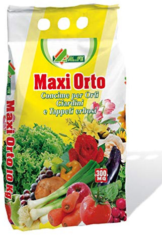 AL.FE Maxi ORTO Concime per orti, Giardini e tappeti erbosi CONCIME Organo Minerale NPK 7-7-7
