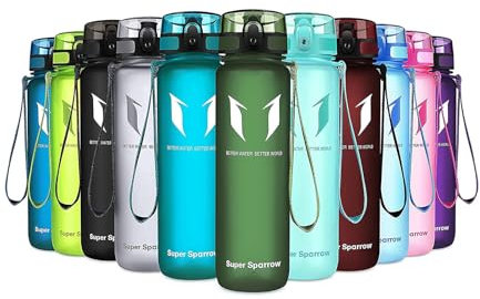 Super Sparrow Bouteille d'eau - Gourde - 750ml - sans BPA - Convient pour Le Sport, la randonnée, l'école, Le Bureau, en Plein air