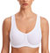 SYROKAN Women's Max Control Solid High Impact Plus Size Underwire Sports Bra for Large Breasts White 34DD