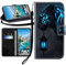 Sunrive Kompatibel mit ZTE Blade 10 Smart 2020 Hülle,Magnetisch Schaltfläche Ledertasche Schutzhülle Etui Leder Case Handyhülle Tasche Schalen Lederhülle MEHRWEG(Schwarzer Tiger B1)