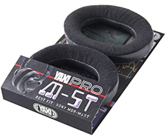 YAXI Ohrpolster für Sony MDR-1ST (Schwarz, Alcantara, 1 Paar)