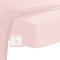Pizuna Coton Peigné Drap Housse 200x200 cm Rose Clair, 100% Coton Longue Tige 400 Fils Armure Satin, Drap Housse de Luxe Bonnet 40 cm (Rose Clair Drap-Housse Coton 2 Personnes)