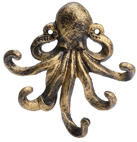 IMIKEYA Octopus Key Hook Aus Eisen Wandhaken Im Vintage-Stil Schlüsselhalter Für Küche Bad Flur Und Wohnzimmer Zur Aufbewahrung Von Schlüsseln Taschen Handtüchern Und Hüten