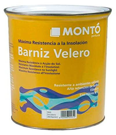 Barniz Sintético al Disolvente Incoloro para Climas Extremos, Marinos y de Alta Montaña. Incorpora Filtro UV. Barniz Velero (750ml)