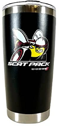 Dodge Scat Pack Thermo-Kaffeetasse mit Logo, 590 ml, Schwarz