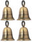 HANDTECHINDIA 7.6 cm Höhe indische Messingglocken für Heimtürdekoration, Basteln, Glockenspiele, Weihnachtsdekoration, Weihnachts-Bastelglocken für Weihnachtsdekorationen, Antik (4)