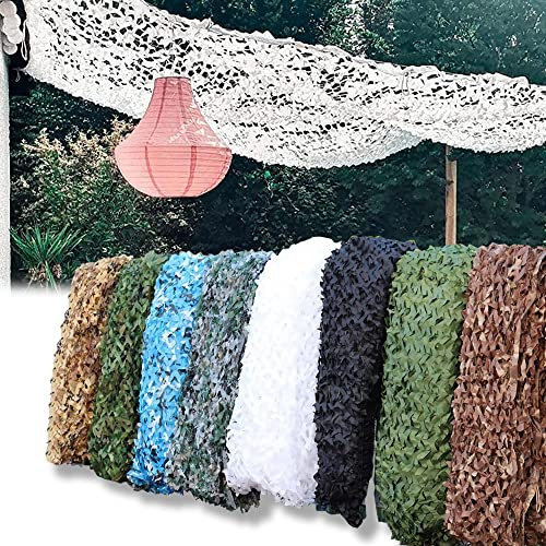 AMXFS Filet de Camouflage Voile Solaire 3x5m - Camouflage Blanc Écran de Protection et Décoration Personnalisable