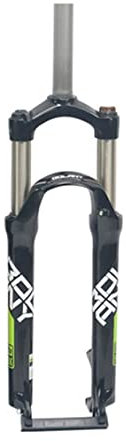 MTB-Gabeln Mountainbike-Federgabel 24 Zoll QR 9mm MTB-Luftfedergabel, Federweg 100 mm Zugstufeneinstellung Gerades Rohr Manueller Lockout (Color : Black4, Size : 24inch)