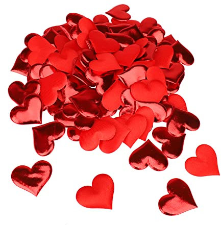 GoldRock Schwamm Herz Konfetti Rot, 100 Stück Herzkonfetti Groß, Herzen Deko Confetti, Konfetti Hochzeit, Streudeko Geburtstag, Tischdeko Herz für Hochzeit Deko, Weihnachten Valentinstag Dekoration