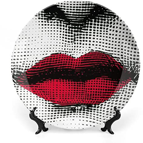 Lina Cavalieri - Piatto decorativo Fornase, da appendere alla parete, con staffa e speciale gancio a molla, stile 37,6 cm